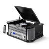 Akai ATT-350CC – Ρετρό Πικάπ 3 Ταχυτήτων με CD, Κασέτα, AM/FM, Bluetooth 5.0 & USB Recording (2×4W)