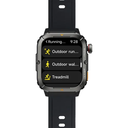 AGM Legion 3 – Rugged Smartwatch AMOLED 1.95” με 5ATM/IP68 (50m), Bluetooth Κλήσεις & Φακό LED (500mAh)