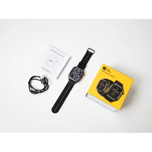 AGM Legion 3 – Rugged Smartwatch AMOLED 1.95” με 5ATM/IP68 (50m), Bluetooth Κλήσεις & Φακό LED (500mAh)