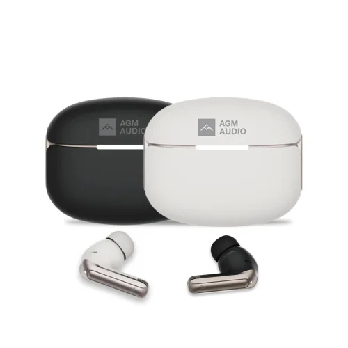 AGM Buds 8 – Ακουστικά Bluetooth 5.4 με 13mm Driver & ANC έως -25dB, IPX4, Μπεζ