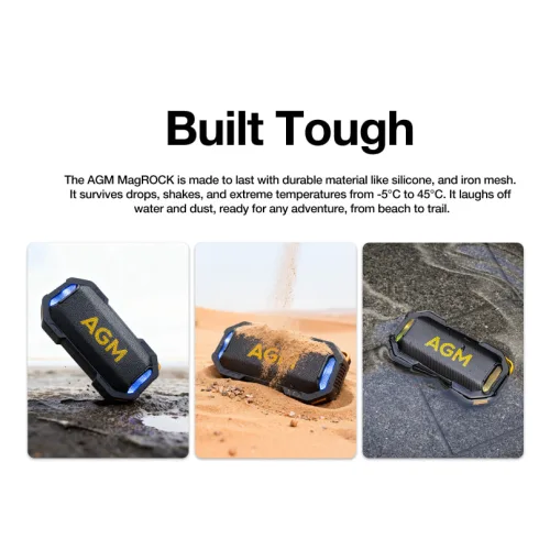 AGM Mag Rock – Μαγνητικό Ηχείο που επιπλέει στο νερό, Bluetooth 8W με RGB Φωτισμό (IPX7)