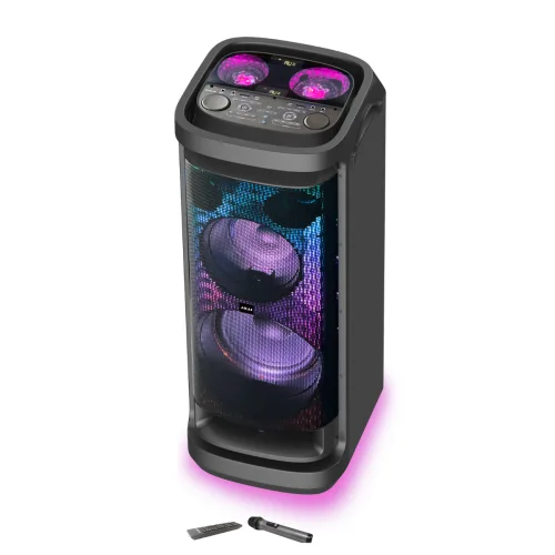AKAI DJ-Y9L Party Speaker με Bluetooth & DiscoBall Lights, 600W RMS, 12″ subwoofer, 8″ mid-range