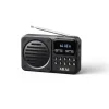 Akai APR-300BK Μαύρο μίνι φορητό ρετρό ραδιόφωνο FM/AM, Bluetooth, USB, microSD
