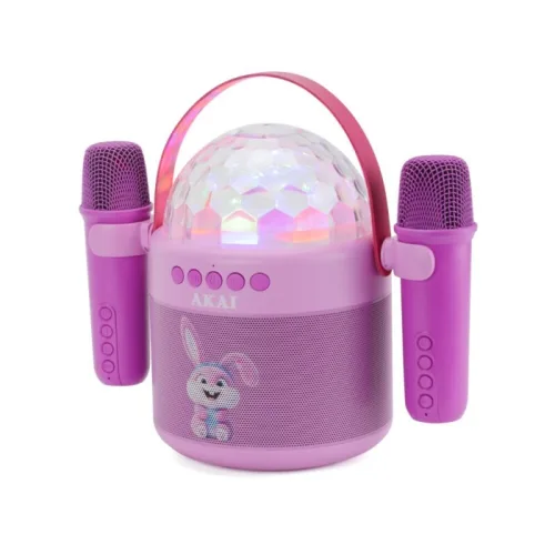 AKAI JoyBox Kids – Karaoke Ηχείο με 2 Ασύρματα Μικρόφωνα & RGB LED