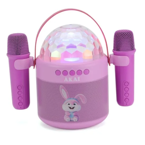 AKAI JoyBox Kids – Karaoke Ηχείο με 2 Ασύρματα Μικρόφωνα & RGB LED