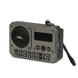 Οsio OPR-3020 Γκρι ψηφιακό φορητό ραδιόφωνο με Bluetooth, AUX, USB, FM, κάρτα TF, REC-5W