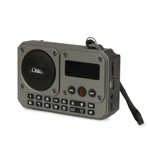 Οsio OPR-3020 Γκρι ψηφιακό φορητό ραδιόφωνο με Bluetooth, AUX, USB, FM, κάρτα TF, REC-5W