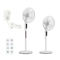 Osio OSF-9015 Λευκός αθόρυβος ανεμιστήρας δαπέδου 16” με BLDC motor, 24 ταχυτήτων με οθόνη και τηλεχειριστήριο-24W
