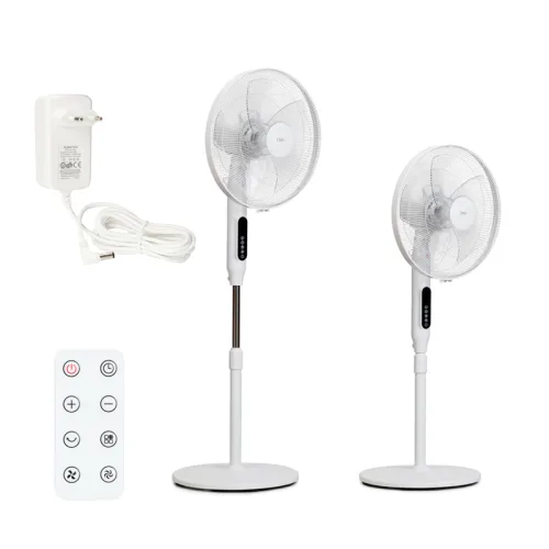 Osio OSF-9015 Λευκός αθόρυβος ανεμιστήρας δαπέδου 16” με BLDC motor, 24 ταχυτήτων με οθόνη και τηλεχειριστήριο-24W