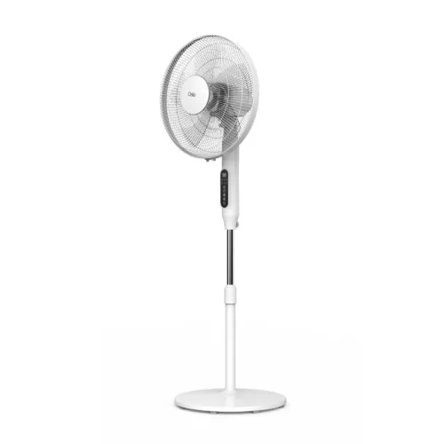 Osio OSF-9015 Λευκός αθόρυβος ανεμιστήρας δαπέδου 16” με BLDC motor, 24 ταχυτήτων με οθόνη και τηλεχειριστήριο-24W
