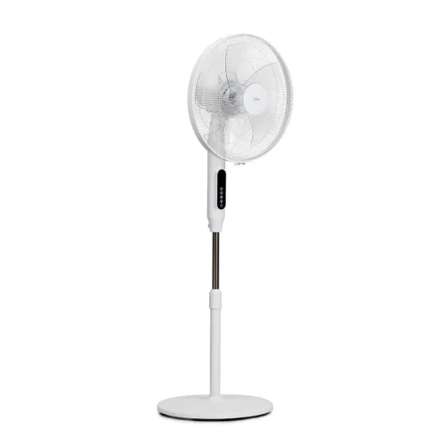 Osio OSF-9015 Λευκός αθόρυβος ανεμιστήρας δαπέδου 16” με BLDC motor, 24 ταχυτήτων με οθόνη και τηλεχειριστήριο-24W