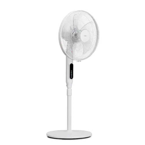 Osio OSF-9015 Λευκός αθόρυβος ανεμιστήρας δαπέδου 16” με BLDC motor, 24 ταχυτήτων με οθόνη και τηλεχειριστήριο-24W