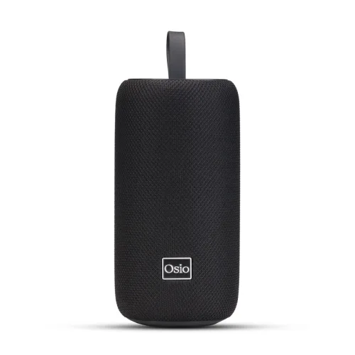 Osio OBT-8000BL Μαύρο αδιάβροχο φορητό ηχείο LED με IPX4, Bluetooth, USB, κάρτα TF, FM και TWS-16W
