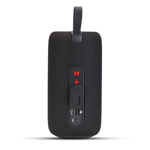 Osio OBT-8000BL Μαύρο αδιάβροχο φορητό ηχείο LED με IPX4, Bluetooth, USB, κάρτα TF, FM και TWS-16W
