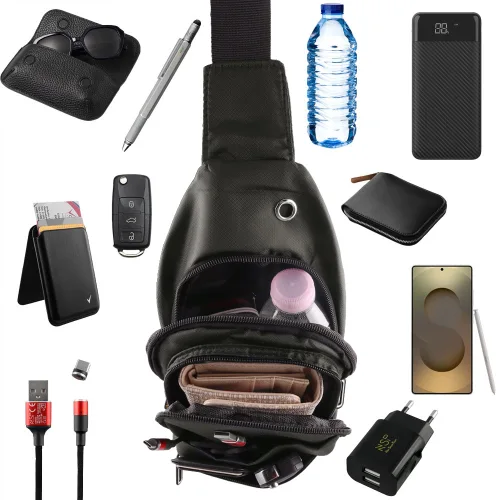 Nsp N120 Sport Αδιάβροχο Τσαντάκι Crossbody 5.7L (Γκρι) (8387920)
