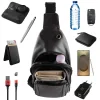 Nsp N123 Τσαντάκι Ώμου Crossbody Αδιάβροχο 5.7L (Μαύρο) (8387852)