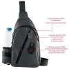Nsp N124 Τσαντάκι Ώμου Crossbody Αδιάβροχο 6.9L (Σκούρο Γκρι) (8387869)