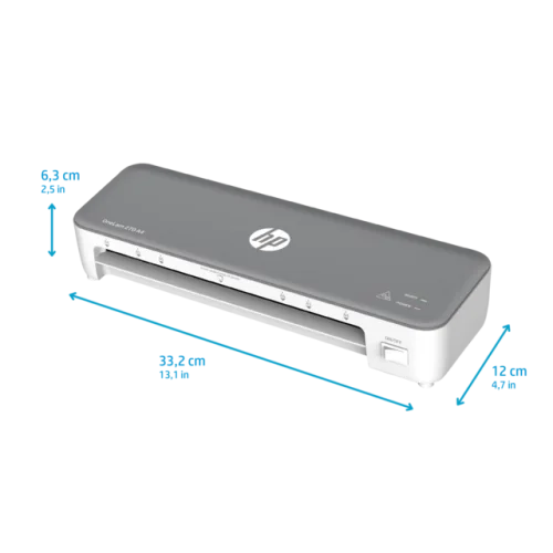 HP OneLam 270 A4 (3167) – Πλαστικοποιητής A4 270mm/min για Θερμή Πλαστικοποίηση με Φύλλα 80–125 micron (Γκρι/Λευκός)