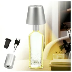 Add Living Bottle Light V2442 (3238) Επαναφορτιζόμενο φωτιστικό LED για μπουκάλι με 3 χρώματα φωτισμού, touch και IP44 (Ασημί)