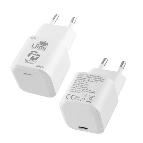 Lime LTC54W Φορτιστής Ταξιδιού GaN PD 3.0 54W (8367700)