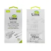 Lime LTC54W Φορτιστής Ταξιδιού GaN PD 3.0 54W + Καλώδιο USB-C to USB-C LCC04 (8367755)