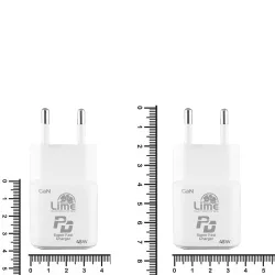 Lime LGC45W Φορτιστής Ταξιδιού GaN PD 3.0/QC 3.0 45W (8407222)