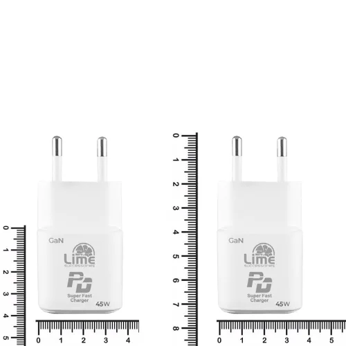 Lime LGC45W Φορτιστής Ταξιδιού GaN PD 3.0/QC 3.0 45W (8407222)