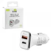 Lime LCUPD21 Διπλός Φορτιστής Αυτοκινήτου USB & USB-C PD/QC 3.0 40W, Λευκό (8276200)