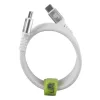 Lime LBMCC03 Ανθεκτικό Μαγνητικό Πλεκτό Καλώδιο USB-C σε USB-C 120W, 1,2m Λευκό (8387333)