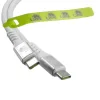 Lime LBMCC03 Ανθεκτικό Μαγνητικό Πλεκτό Καλώδιο USB-C σε USB-C 120W, 1,2m Λευκό (8387333)