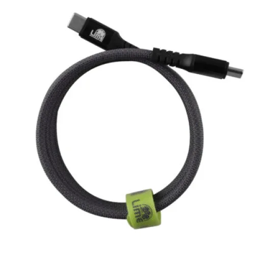 Lime LBMCC04 Ανθεκτικό Μαγνητικό Πλεκτό Καλώδιο USB-C σε USB-C 120W, 1,2m Γκρι (8387555)