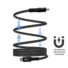 Lime LBMCC04 Ανθεκτικό Μαγνητικό Πλεκτό Καλώδιο USB-C σε USB-C 120W, 1,2m Γκρι (8387555)