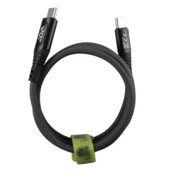 Lime LBMLCC01 Ανθεκτικό Μαγνητικό Πλεκτό Καλώδιο USB-C σε USB-C με Οθόνη LED 120W, 1,2m Γκρι (8366666)