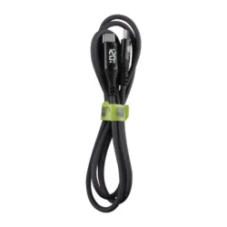 Lime LBLCC02 Ανθεκτικό Πλεκτό Καλώδιο USB-C σε USB-C με Οθόνη LED 120W, 1,2m Γκρι (8387111)