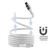 Lime LBMCC01 Ανθεκτικό Μαγνητικό Πλεκτό Καλώδιο USB-C σε USB-C 68W, 1,2m Λευκό (8386565)