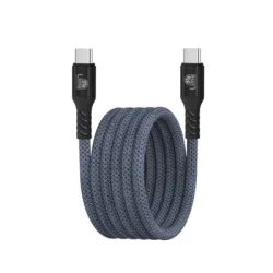 Lime LBMCC02 Ανθεκτικό Μαγνητικό Πλεκτό Καλώδιο USB-C σε USB-C 68W, 1,2m Γκρι (8386633)