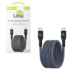 Lime LBMCC02 Ανθεκτικό Μαγνητικό Πλεκτό Καλώδιο USB-C σε USB-C 68W, 1,2m Γκρι (8386633)
