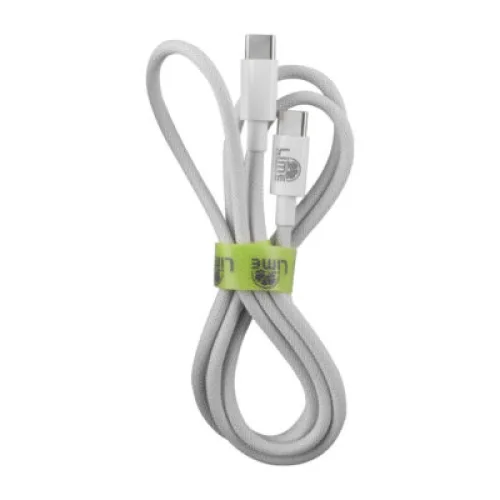 Lime LBCC02 Ανθεκτικό Πλεκτό Καλώδιο USB-C σε USB-C 120W, 1m Λευκό (8386664)