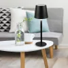 AddLiving 3233 Μαύρο μεταλλικό φωτιστικό LED επιτραπέζιο και επαναφορτιζόμενο 36cm με IP44 και ρύθμιση φωτεινότητας 2800Κ/4500Κ/6000Κ