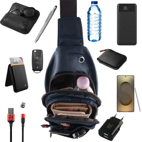 Nsp N120 Sport Αδιάβροχο Τσαντάκι Crossbody 5.7L (Μπλε) (8387913)