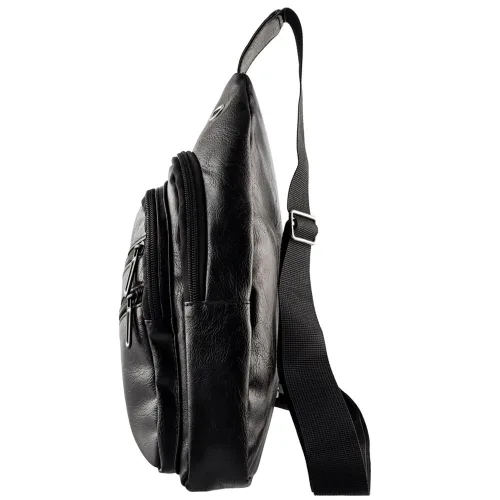 Nsp N121 Force Δερμάτινο Τσαντάκι Crossbody 5.7L (Μαύρο) (8387821)