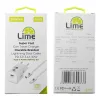 Lime LGC25W Mini Φορτιστής Ταξιδιού GaN PD 3.0 25W + Πλεκτό Καλώδιο USB-C to Lightning LBCL01 (8390333)