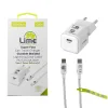 Lime LGC25W Mini Φορτιστής Ταξιδιού GaN PD 3.0 25W + Πλεκτό Καλώδιο USB-C to Lightning LBCL01 (8390333)