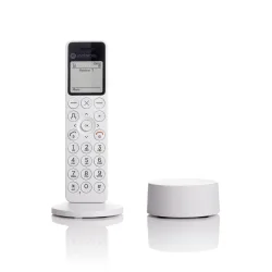 Motorola DOT 411 – Ασύρματο Τηλέφωνο DECT με Τηλεφωνητή, Hands-Free, Φραγή Κλήσεων & Φωτιζόμενη Οθόνη (Λευκό)