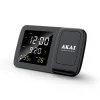 Akai ACRW-3500 – Ασύρματος Φορτιστής Qi έως 15W με Διπλό Ξυπνητήρι, LED Οθόνη & Αισθητήρες Θερμοκρασίας/Υγρασίας
