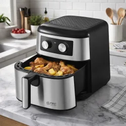 First Austria FA-5053-7 – Φριτέζα Αέρος 8L 1700W με Μηχανικά Χειριστήρια (80–200°C) & Αθόρυβη Λειτουργία <52 dB