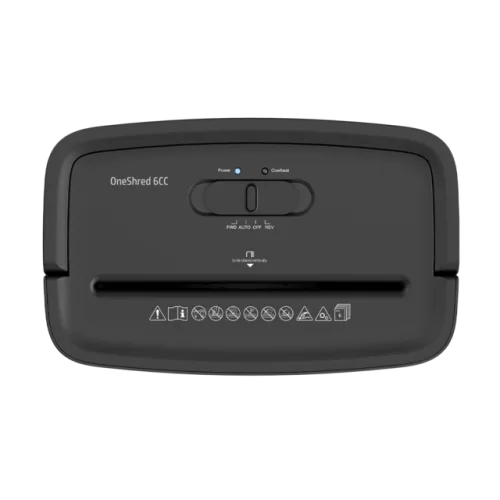 HP OneShred 6CC (2800) – Καταστροφέας Εγγράφων P-4 Σταυρωτής Κοπής για 6 Φύλλα με Κάδο 14L (Μαύρος, 230W)