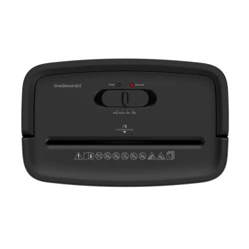 HP OneShred 6CC (2800) – Καταστροφέας Εγγράφων P-4 Σταυρωτής Κοπής για 6 Φύλλα με Κάδο 14L (Μαύρος, 230W)