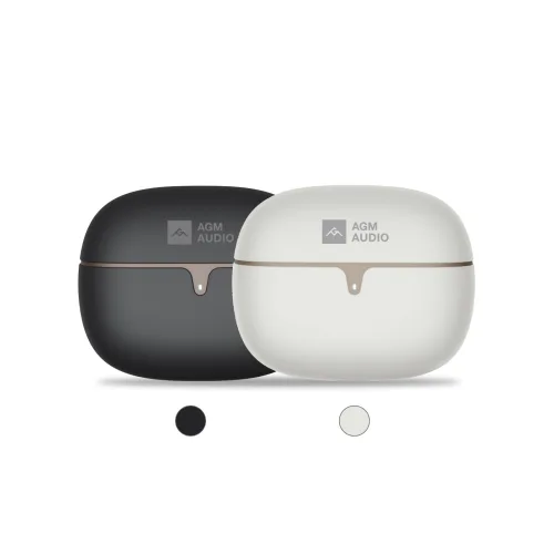 AGM Buds 5 – Ακουστικά Bluetooth 5.4 με 13mm Dual Speakers, ANC/ENC & Touch Control, IPX4, Μπεζ