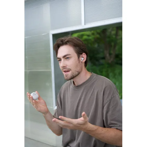 AGM Buds 5 – Ακουστικά Bluetooth 5.4 με 13mm Dual Speakers, ANC/ENC & Touch Control, IPX4, Μπεζ